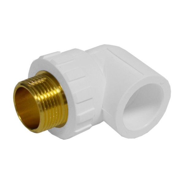 Колено PPR внутренняя резьба D = 20 x 1/2" белое